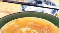 Puding ini dibuat dari campuran labu dan water chesnut. Kelihatannya enak ya! Foto: Istimewa