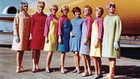 Emilio Pucci tak hanya mendesain seragam satu warna, tetapi berwarna-warni (SFO Museum)