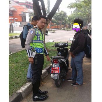 Motor berpelat Thailand yang diamankan polisi (Foto: Dok. Satlantas Polres Bogor)