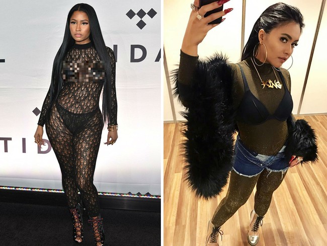 Ini adalah penampilan berani lain Denada yang dihujat oleh netizen. Penampilan Denada yang terlalu seksi dan kebarat-baratan dinilai kurang pantas dengan budaya Timur. Foto: Instagram