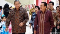 SBY tiba di lokasi acara perayaan HUT ke-10 Sinarmas World Academy (SWA).