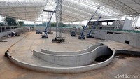 Perombakan velodrome Rawamangun 68 persen sampai awal November 2017 ini.