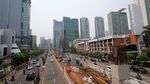 Foto : Melihat Progress Pembangunan LRT Kuningan Dukuh Atas