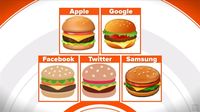 Ragam emoji burger di media sosial.