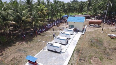 Warga Pulau Terpencil di Kalsel Sambut Datangnya Listrik