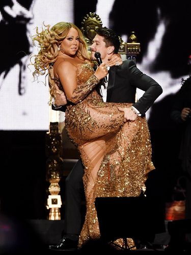 NEW YORK, NY - AUGUST 19:  (EXCLUSIVE COVERAGE) Mariah Carey and Bryan Tanaka perform in Concert - New York, New York at Madison Square Garden on August 19, 2017 in New York City.  (Photo by Nicholas Hunt/Getty Images for imPRint)