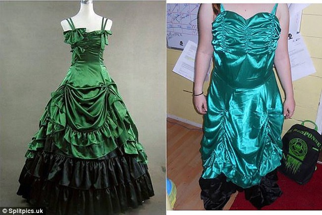 Gaun cantik warna hijau yang megah sungguh menggoda untuk dibeli wanita pecinta gaya feminin. Namun saat barang datang, gaunnya sungguh beda bahkan dari warna hijaunya saja tidak sama. Foto: Ist.