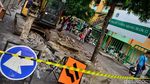 Trotoar Pasar Tanah Abang Diperbaiki