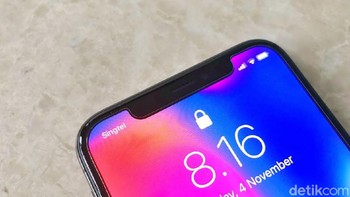 Jajaran sensor dan kamera untuk fitur Face ID. Foto: Adi Fida Rahman/detikINET