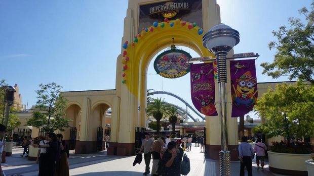 Gerbang masuk Universal Studios Jepang (Wahyu/detikTravel)