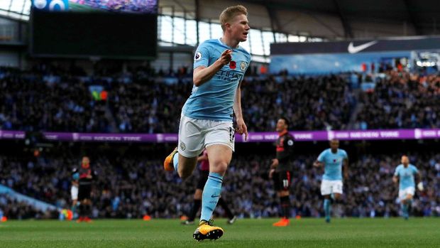 Kevin De Bruyne kalah bersaing dengan Mohamed Salah.