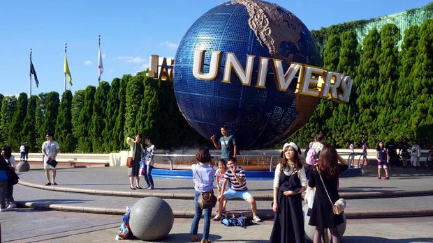 Bola dunia khas Universal Studios (Wahyu/detikTravel)