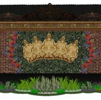 Hiasan bertema pewayangan juga menjadi elemen penting dari dekorasi resepsi Kahiyang Ayu. Foto: Dok. Asmoro Decoration