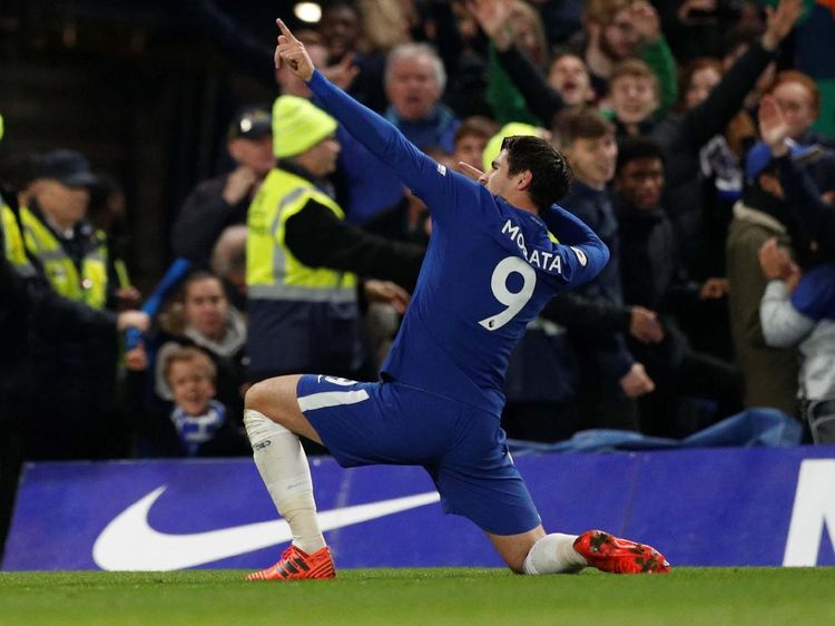 Foto: Morata Menangkan Chelsea atas MU