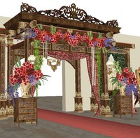 Sketsa dari Asmoro Decoration, sang dekorator, ini memberi gambaran dekorasi pernikahan Kahiyang. Nuansa Jawa klasik dipilih sebagai tema utama. Foto: Dok. Asmoro Decoration