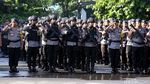 Foto: Ribuan Polisi Gelar Apel Jelang Pernikahan Kahiyang-Bobby
