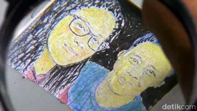 Jupri Abdullah Lukis Kahiyang-Bobby dalam Ukuran Mini