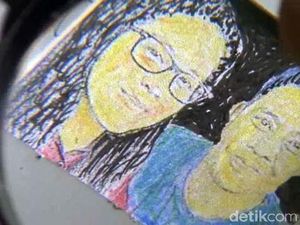 Jupri Abdullah Lukis Kahiyang-Bobby dalam Ukuran Mini
