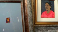 Selain melukis pasangan pengantin, Jupri juga melukis sosok Jokowi dalam ukuran mini dan Ibu Negara Iriana.