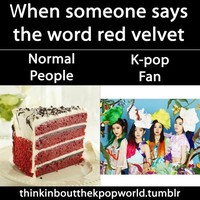 Orang normal tentu menganggap bahwa red velvet adalah salah satu jenis kue. Namun, bagi K-Popers, Red Velvet adalah grup musik wanita Korea yang dibentuk oleh SM Entertainment. Foto: Istimewa