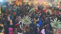 Beginilah ramainya suasana di gedung resepsi Foto: Dok. Screenshot CNN Indonesia