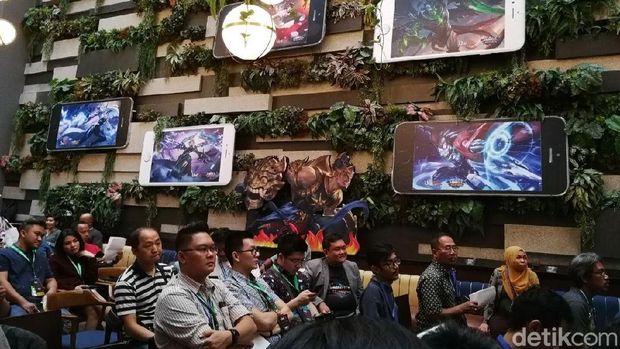 Suasana konferensi pers.