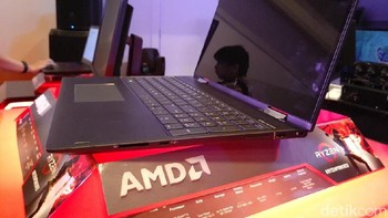 11. AMD: AMD adalah salah satu produsen prosesor dan kartu grafis yang mendayai banyak laptop dan terkenal terjangkau serta andal. Foto: Yudhianto/detikINET