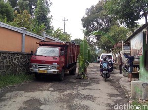Warga Protes, Jalan Rusak Ditanami Pohon Pisang