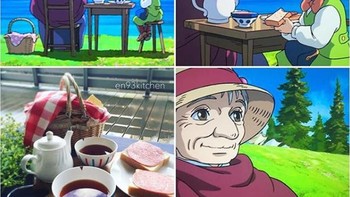 Makanan yang diambil dari anime Howls Moving Castle. Foto: Instagram