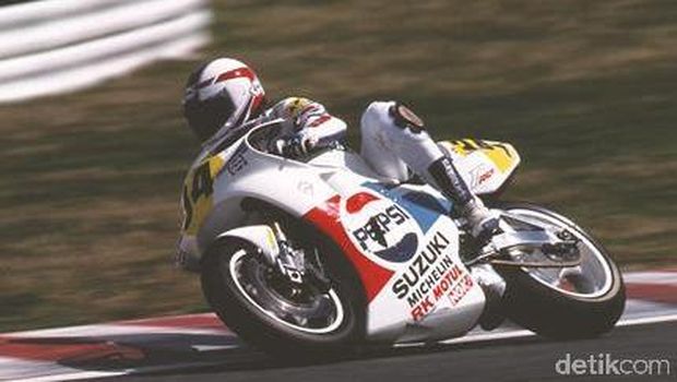 Kevin Schwantz saat berada di lintasan