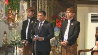 Sebelumnya, Moeldoko sudah eksis di dekat Jokowi ketika menjadi wakil keluarga Jokowi saat resepsi pernikahan Kahiyang (Foto: Dok. CNN Indonesia TV)