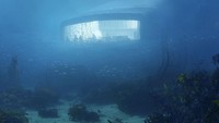 Pemandangan bawah laut yang spektakuler dijamin memanjakan mata pengunjung. Foto: Snohetta