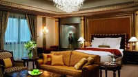 Kamar Royal Suite yang diketahui paling mahal. Total, Hotel Ritz Carlton Riyadh memiliki 492 kamar dan 9 lantai (Ritz Carlton Riyadh)