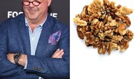 Bagaimana dengan Andrew Zimmern? Pembawa acara Bizzare Foods ini tak suka kenari. Saya tidak akan memakannya, jelas chef berkepala pelontos ini. Foto: People
