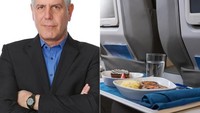 Celebrity chef ternama, Anthony Bourdain sangat anti makan makanan pesawat. Bourdain mengungkap, Saya tidak makan di pesawat. Saya suka mendarat dalam keadaan perut lapar. Foto: People