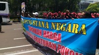 Mereka menuntut penolakan upah murah (Foto: Samsudhuha Wildansyah/detikcom)