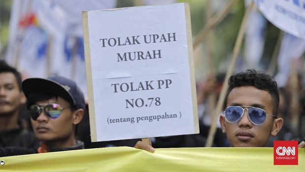 Tuntutan buruh dalam sejumlah demo.