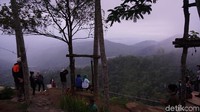 Letaknya memang berada di atas bukit. Dikelilingi kebun teh di sekitarnya (Shinta/detikTravel)