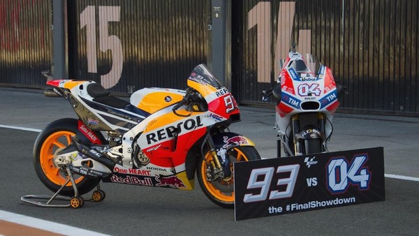 Motor Pendukung Marquez dan Dovizioso di Perebutan Juara Dunia