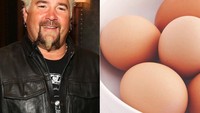 Kalau Guy Fieri tak suka makanan yang disukai banyak orang yaitu telur. Pembawa acara Diners, Drive-Ins and Dives ini pernah alami kejadian tak mengenakkan dengan telur di usia 10 tahun. Foto: People