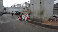 Saat itu, banyak lalat yang hinggap di tumpukan sampah tersebut. (Karnavino/detikcom)