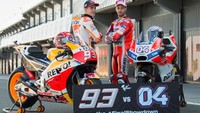 Saking sengitnya Marquez vs Dovi, persaingan berebut gelar juara musim ini harus dituntaskan pada seri terakhir di Valencia. (Foto: Mirco Lazzari gp/Getty Images)