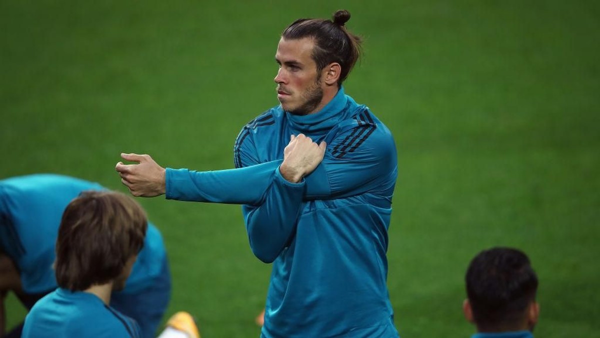 Gareth Bale dalam sebuah sesi latihan Real Madrid (Foto: Alex Grimm/Getty Images)