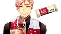 Gimana dengan anime ini? Kelihatan manis ya? Rambutnya pink dengan wine di tangannya. Ini adalah interpretasi Jin terhadap Kit Kat seri wine.Foto: Istimewa