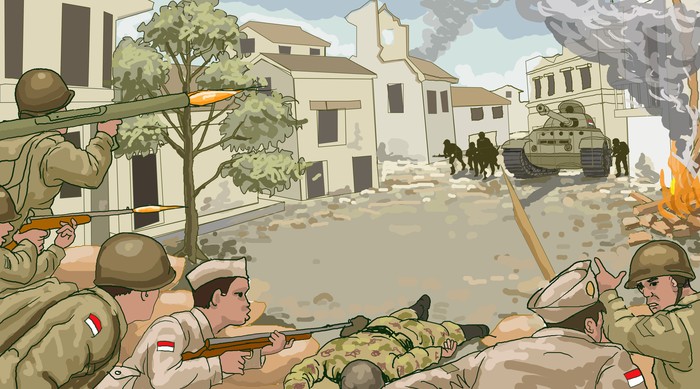 Ilustrasi Perang Surabaya 10 November 1945
