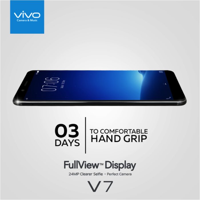 3 Hari Menuju Peluncuran, Vivo V7 Lebih Nyaman Digenggam