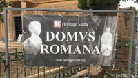 Arsitektur tersebut adalah Domus Romana yang terletak di kota antara perbatasan kota Mdina dan Rabat. Ini merupakan rumah milik aristokrat Romawi yang dibangun pada abad kesatu. (Angga/detikTravel)