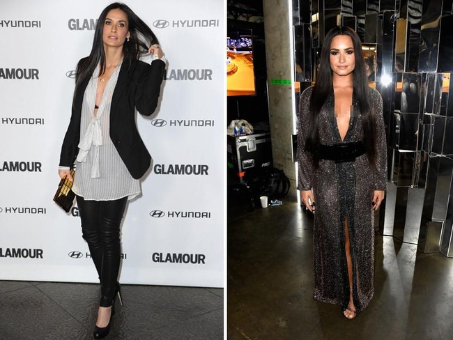 Semakin mirip lagi setelah Demi Lovato belakangan tampil dengan rambut lurus panjang, signature style Demi Moore. (Foto: Getty Images)