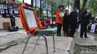 Sumarsih menyampaikan pidatonya.