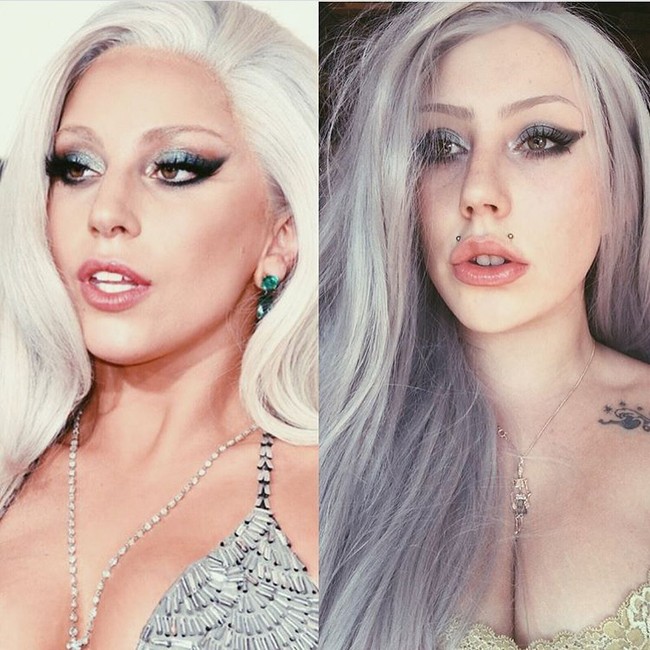 Wanita ini adalah Amethyst Rose yang sekarang masih berusia 18 tahun. Wajahnya yang mirip Lady Gaga membuat ia mendapat banyak followers di Instagram dan ratisan komentar dari penggemar Gaga yang bingung membedakan keduanya.Foto: Dok. Instagram